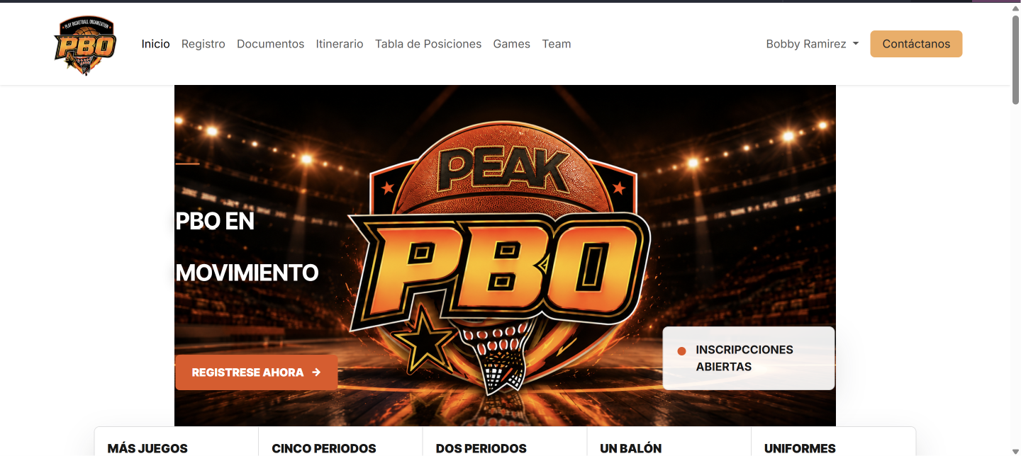 Website para departamentos atleticos