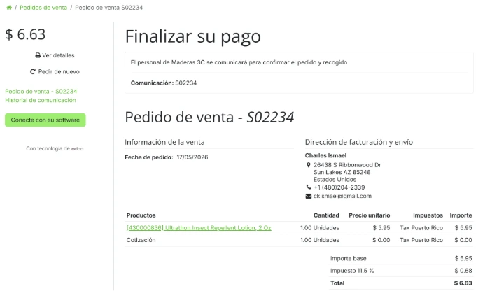 Portal de clientes y ventas